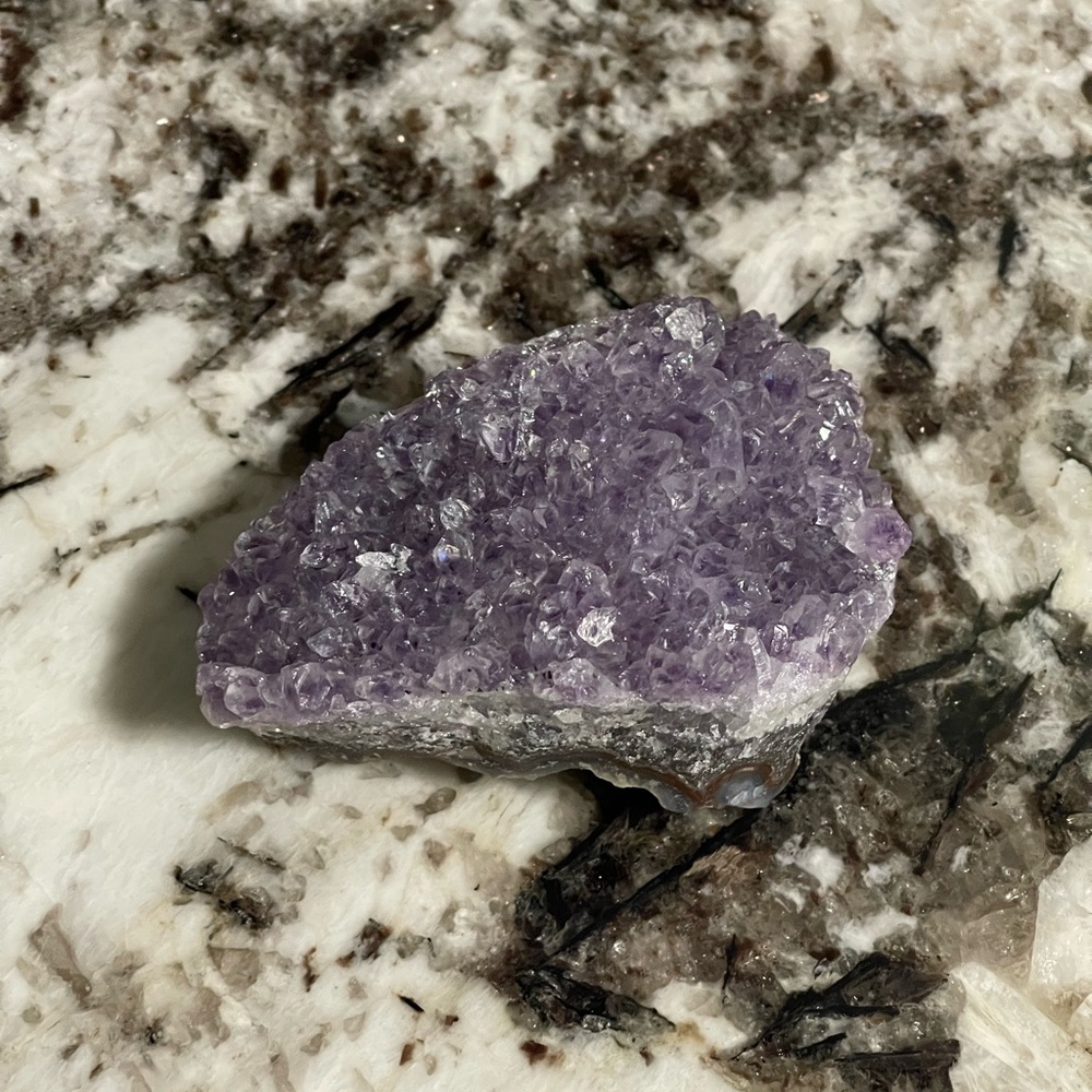 Amethyst Crystal Geode Cluster - Purple Home Accent - Picture 3 of 6